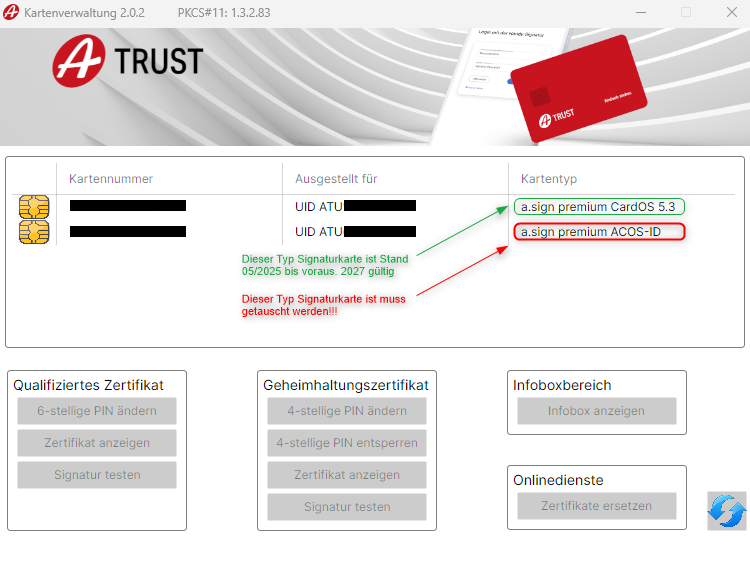 Smartcard Typen